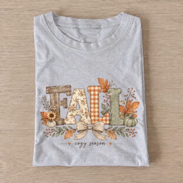 Fall cozy season letters t shirt gray20cozy fall letters.webp