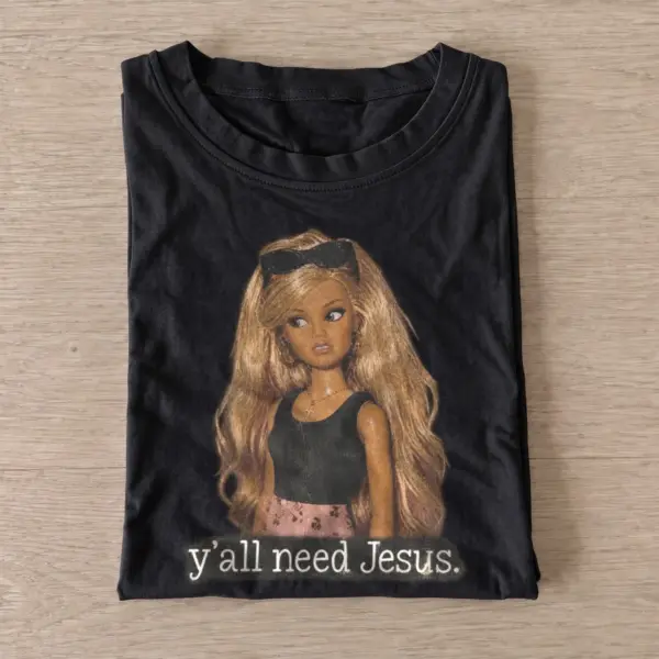 Fashion doll yall need jesus t shirt black20fashion doll faith.webp