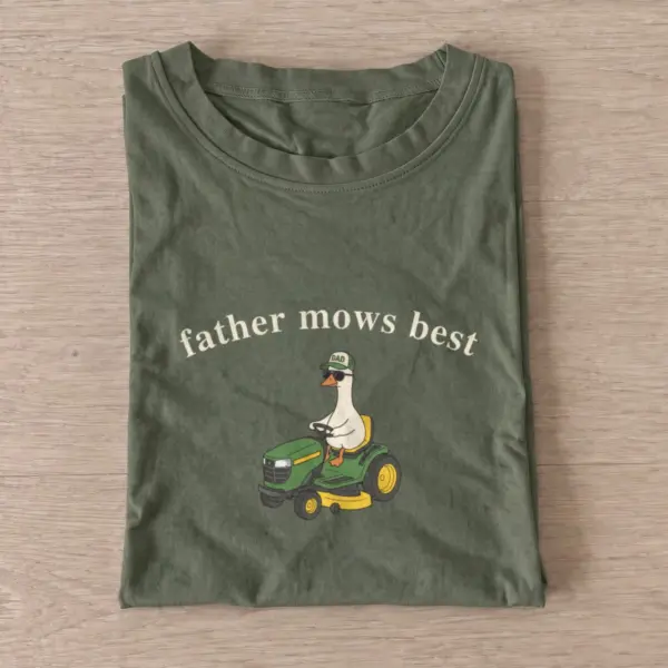 Father mows best goose t shirt olive20father mows best goose.webp