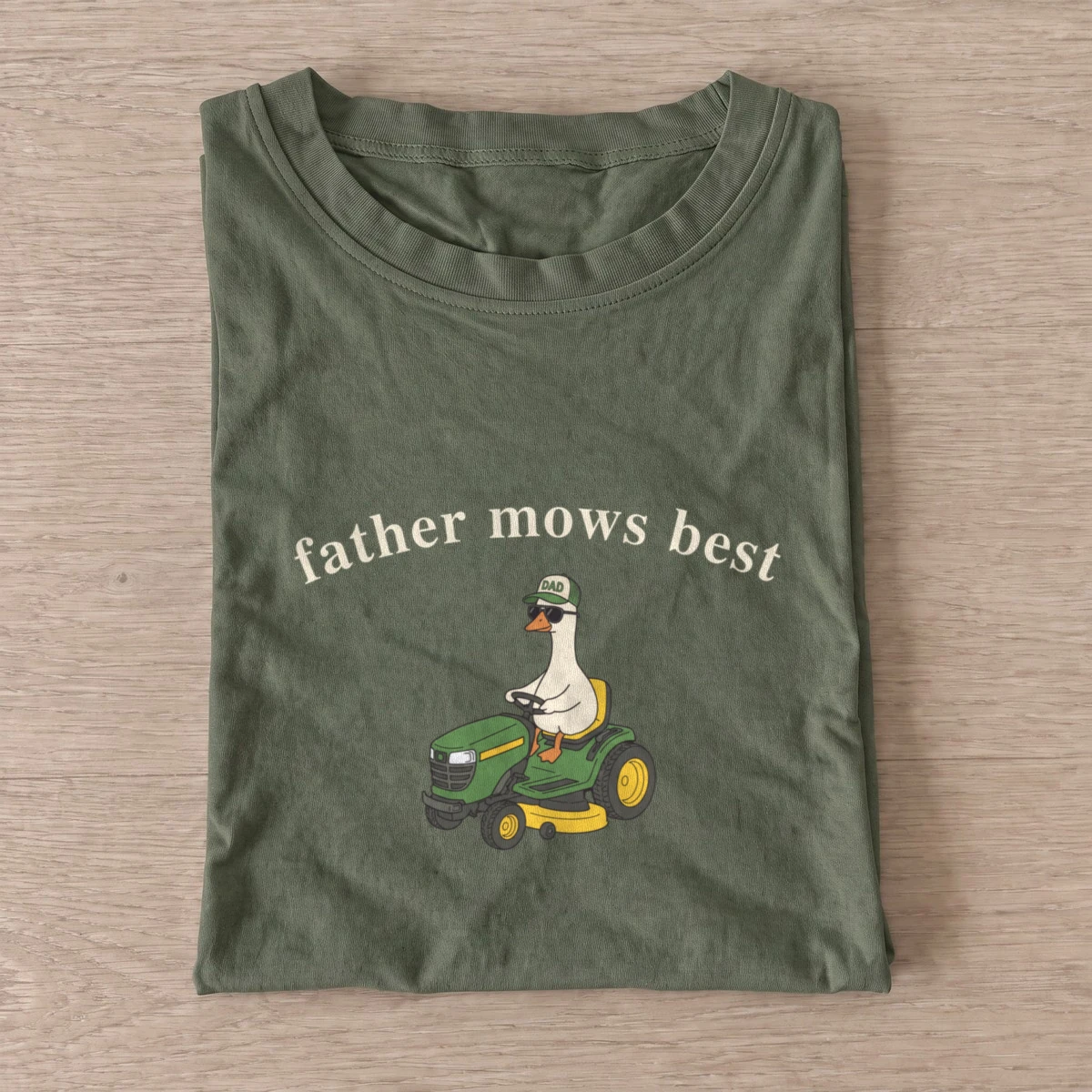 Father mows best goose t shirt olive20father mows best goose.webp