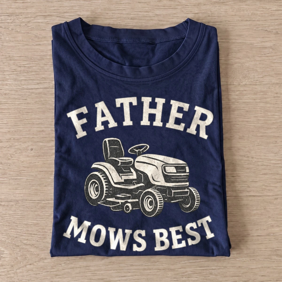 Father mows best lawn mower t shirt navy20father mows best.webp