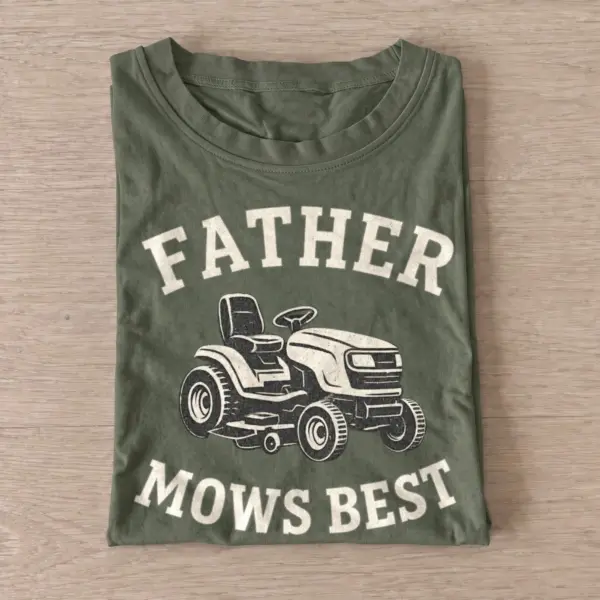Father mows best lawn mower t shirt olive20father mows best.webp