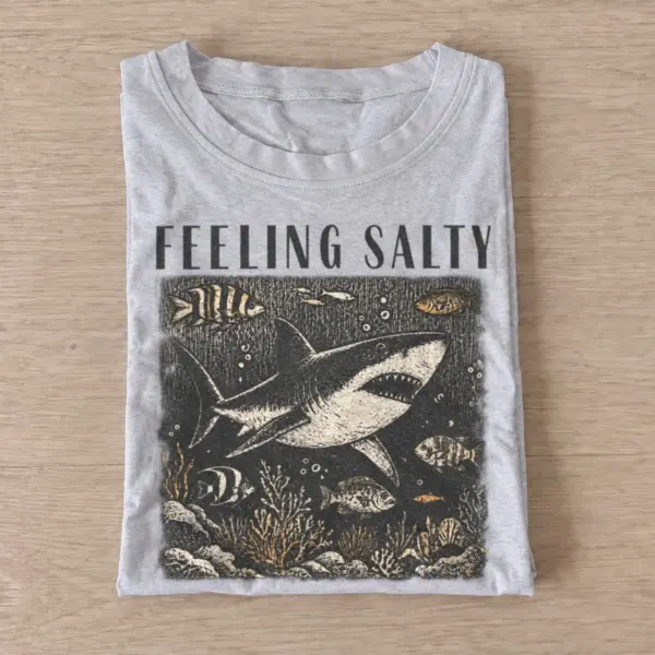 Feeling salty shark t shirt gray20feeling salty shark.webp