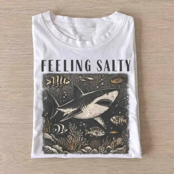 Feeling salty shark t shirt white20feeling salty shark.webp