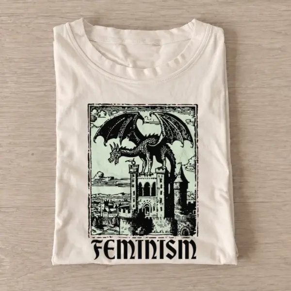 Feminism castle dragon t shirt sand20feminism castle dragon.webp
