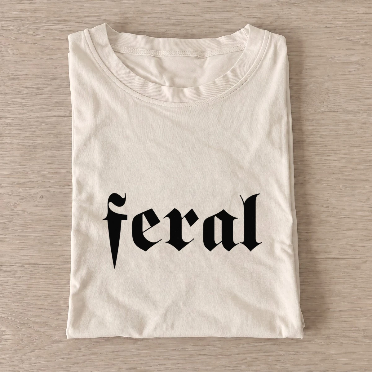 Feral blackletter t shirt sand20feral blackletter.webp
