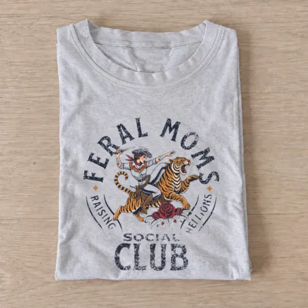 Feral mom social club t shirt gray20feral mom social club.webp