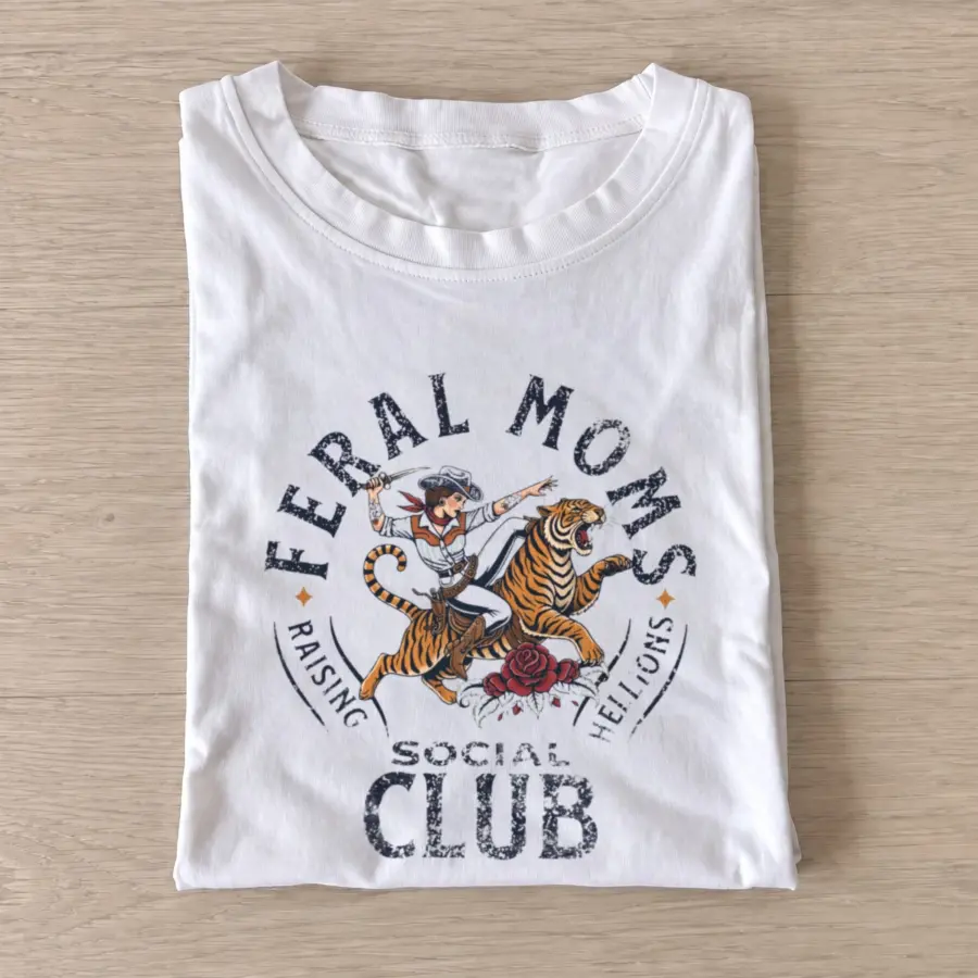Feral Mom Social Club Graphic T-Shirt — graphic design
