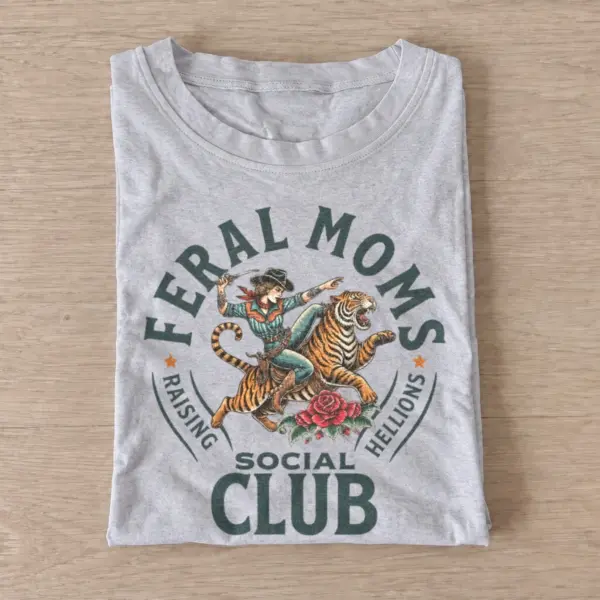 Feral moms social club graphic t shirt gray20feral moms club.webp