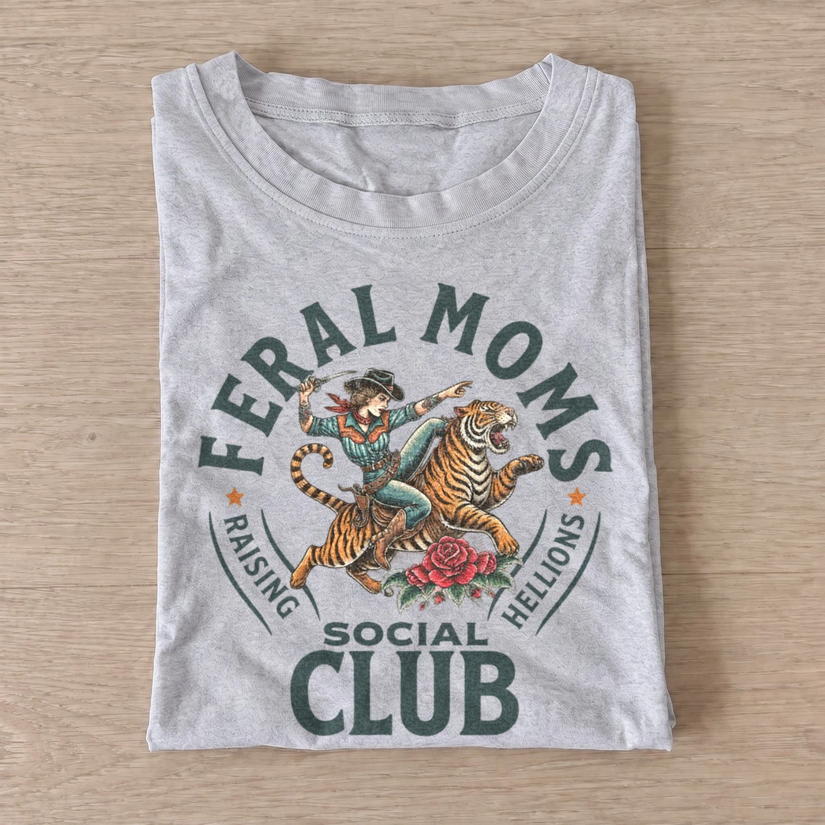 Feral moms social club graphic t shirt gray20feral moms club.webp
