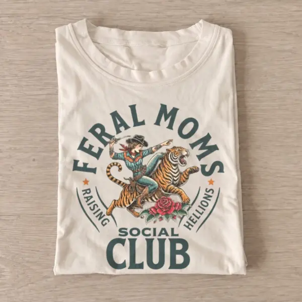 Feral moms social club graphic t shirt sand20feral moms club.webp