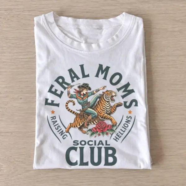 Feral moms social club graphic t shirt white20feral moms club.webp