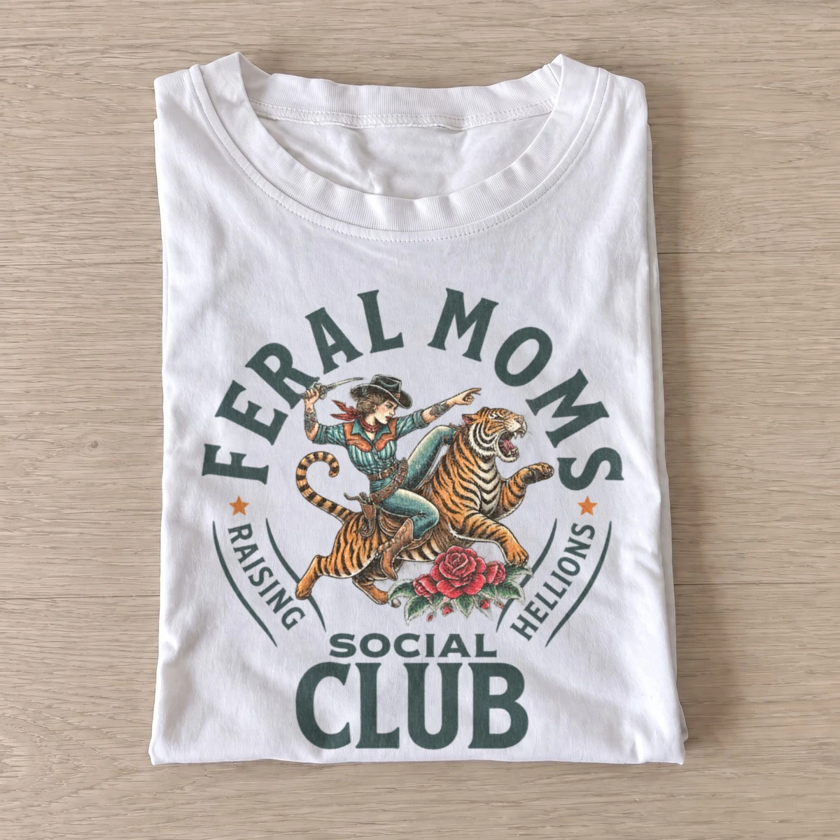 Feral moms social club graphic t shirt white20feral moms club.webp