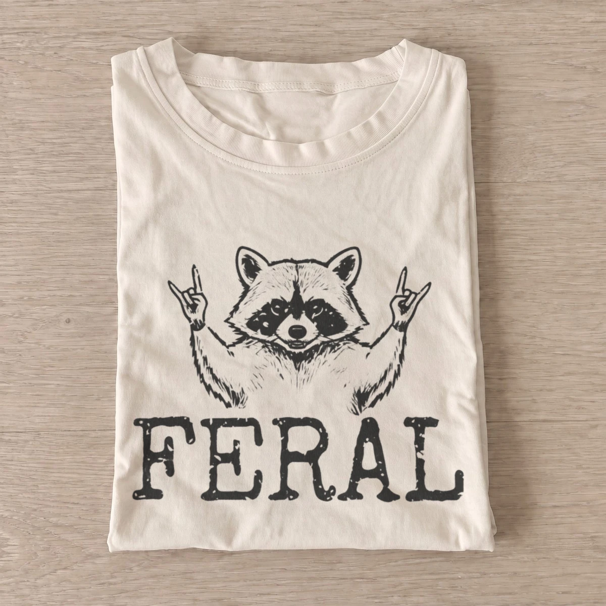 Feral raccoon graphic t shirt sand20feral raccoon.webp