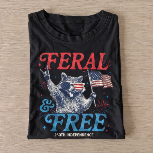 Feral and free patriotic raccoon t shirt black20feral free raccoon.webp