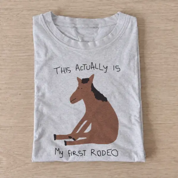 First rodeo horse t shirt gray20first rodeo horse.webp