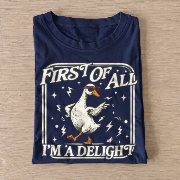 First of all im a delight goose t shirt navy20goose delight.webp