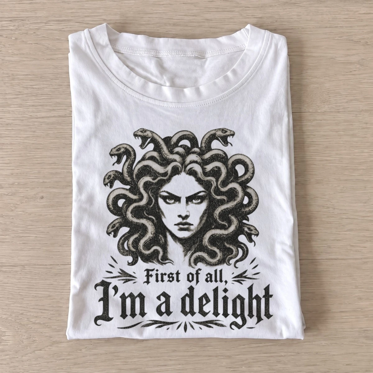 First of all im a delight medusa t shirt white20medusa delight.webp