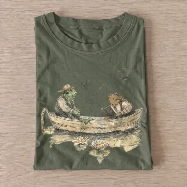 Fishing frog duo t shirt olive20fishing frog duo.webp