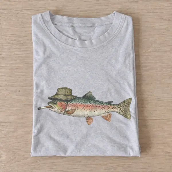 Fishing trout graphic t shirt gray20fishing trout.webp