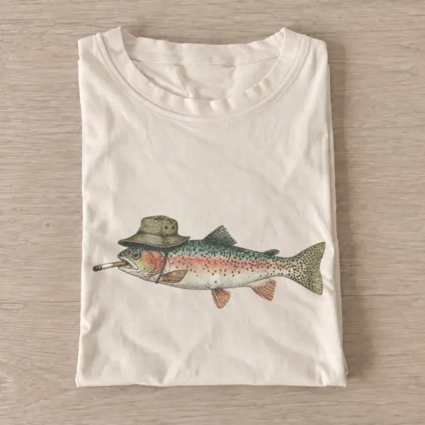 Fishing trout graphic t shirt sand20fishing trout.webp