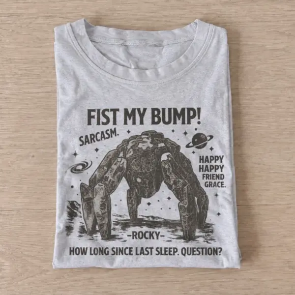 Fist my bump rocky space friend t shirt gray20stone space friend.webp