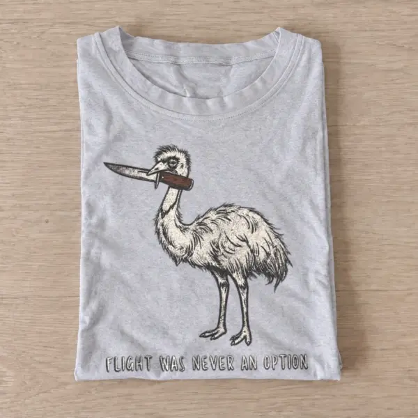 Flight was never an option emu t shirt gray20flightless fighter emu.webp