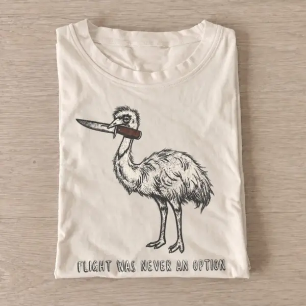 Flight was never an option emu t shirt sand20flightless fighter emu.webp