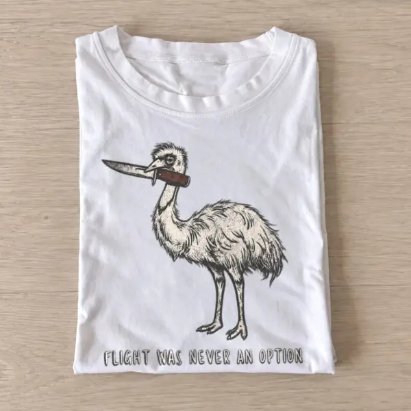 Flight was never an option emu t shirt white20flightless fighter emu.webp