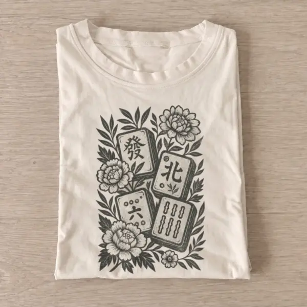 Floral mahjong t shirt sand20floral mahjong.webp