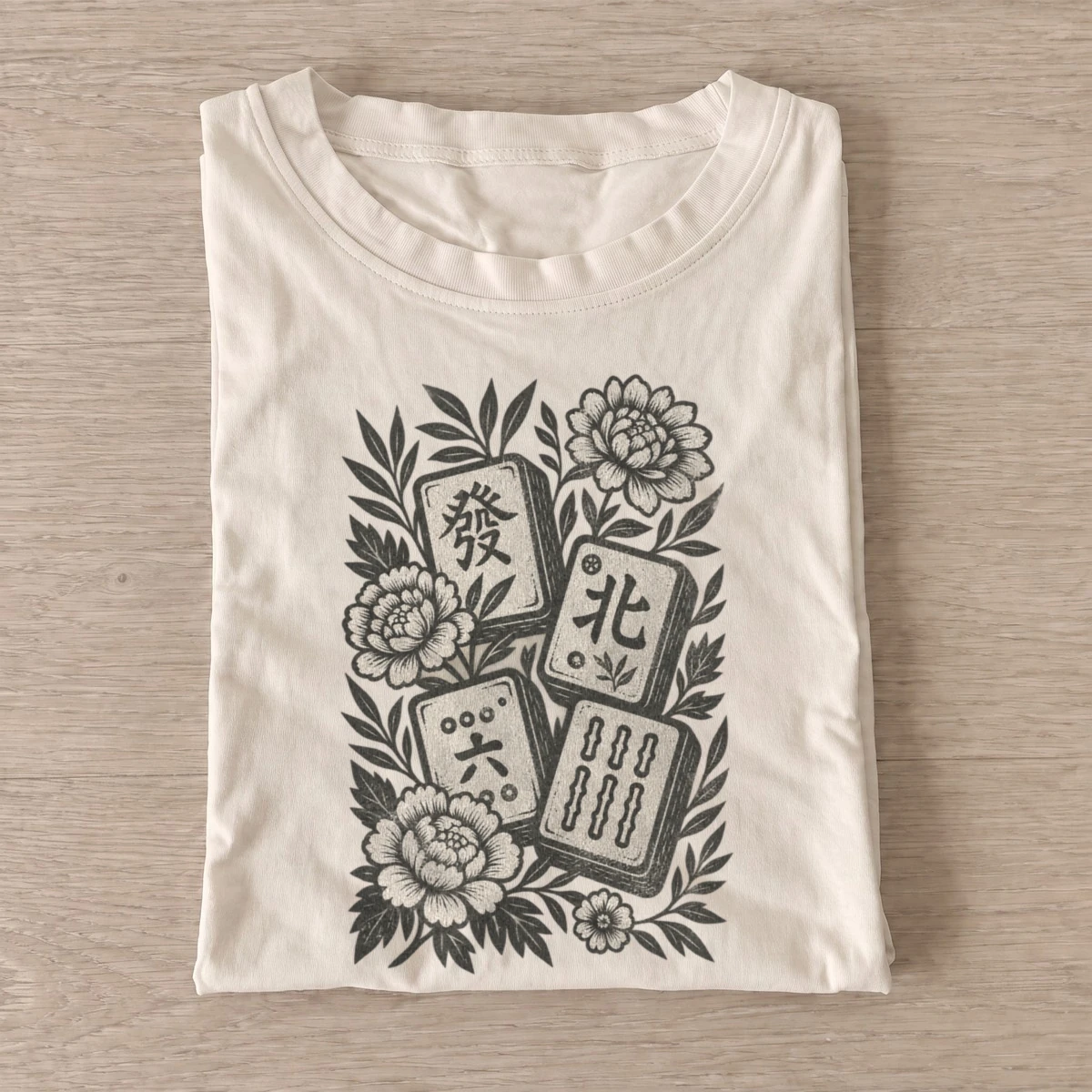Floral mahjong t shirt sand20floral mahjong.webp