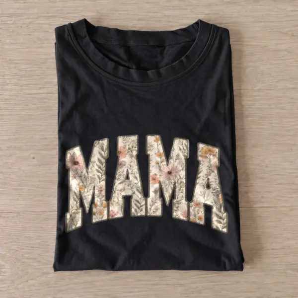 Floral mama graphic t shirt black20floral mama.webp