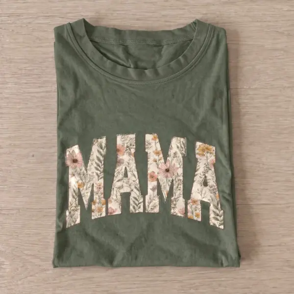Floral mama graphic t shirt olive20floral mama.webp