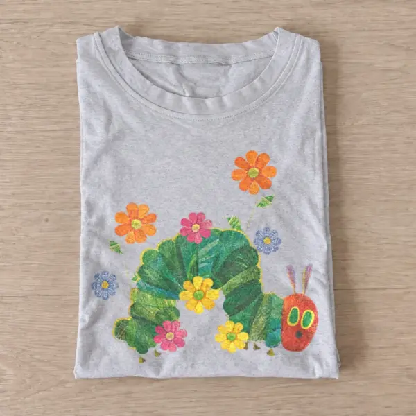 Flower caterpillar graphic t shirt gray20flower caterpillar.webp