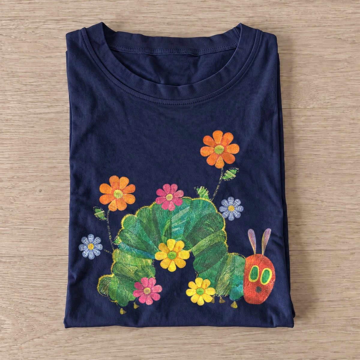 Flower caterpillar graphic t shirt navy20flower caterpillar.webp