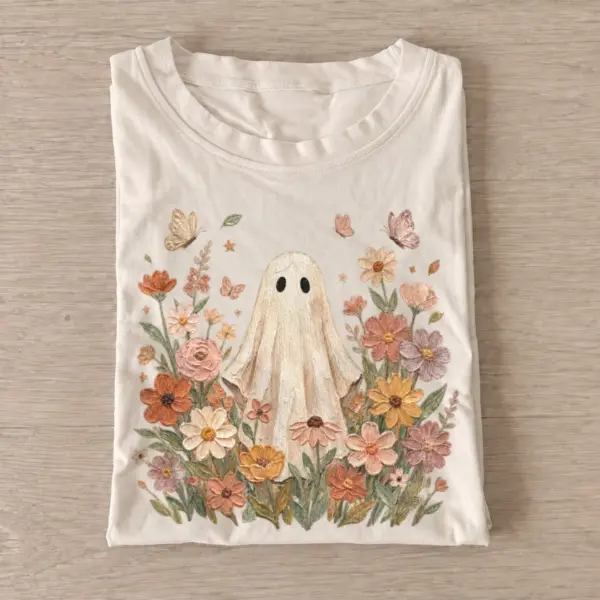 Flower garden ghost t shirt sand20flower garden ghost.webp