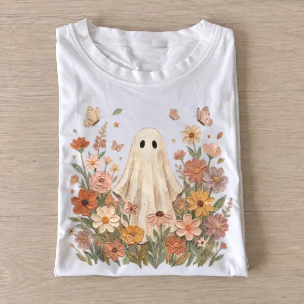 Flower garden ghost t shirt white20flower garden ghost.webp