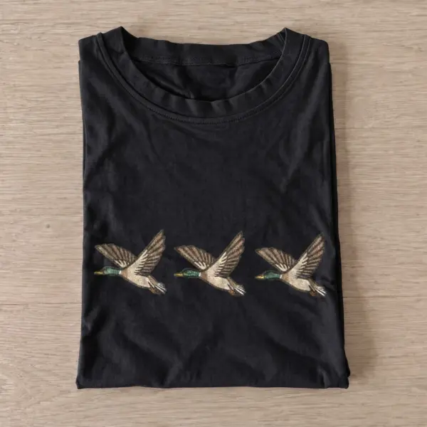 Flying duck trio t shirt black20flying duck trio.webp