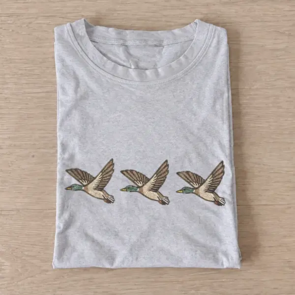 Flying duck trio t shirt gray20flying duck trio.webp