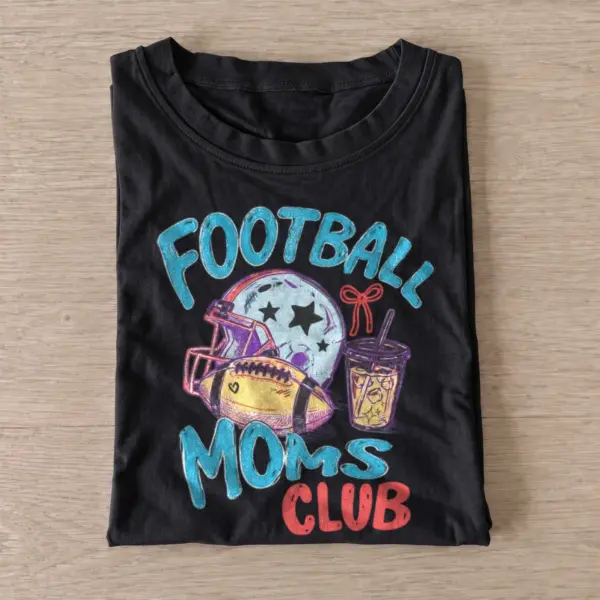 Football moms club graphic t shirt black20football moms club.webp
