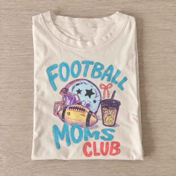 Football moms club graphic t shirt sand20football moms club.webp