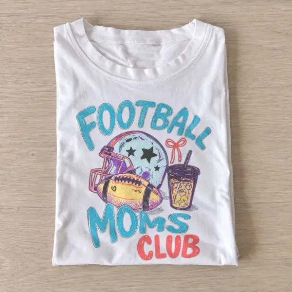 Football moms club graphic t shirt white20football moms club.webp