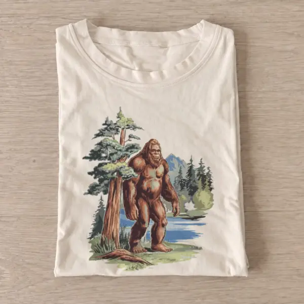 Forest bigfoot scene t shirt sand20forest bigfoot scene.webp