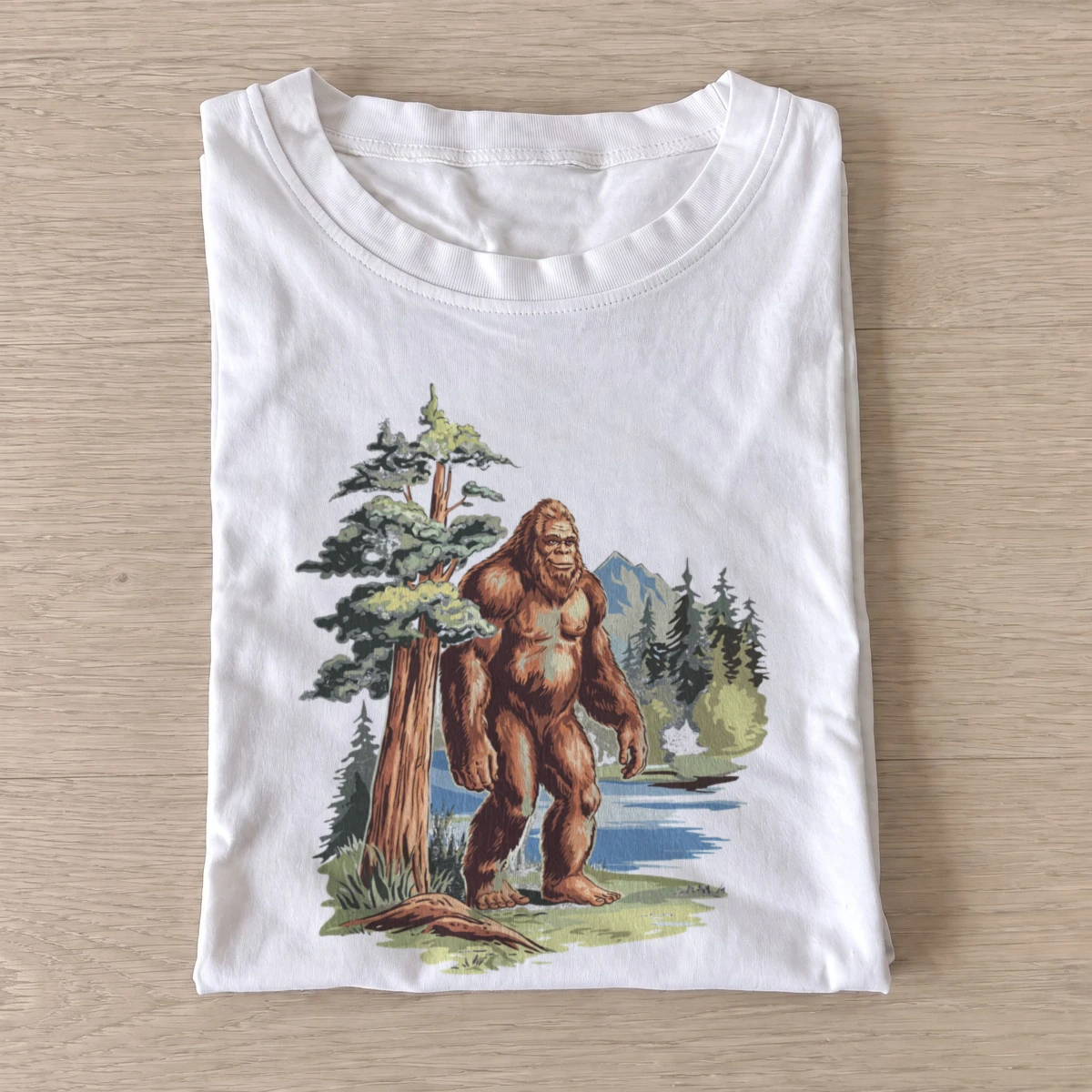 Forest bigfoot scene t shirt white20forest bigfoot scene.webp