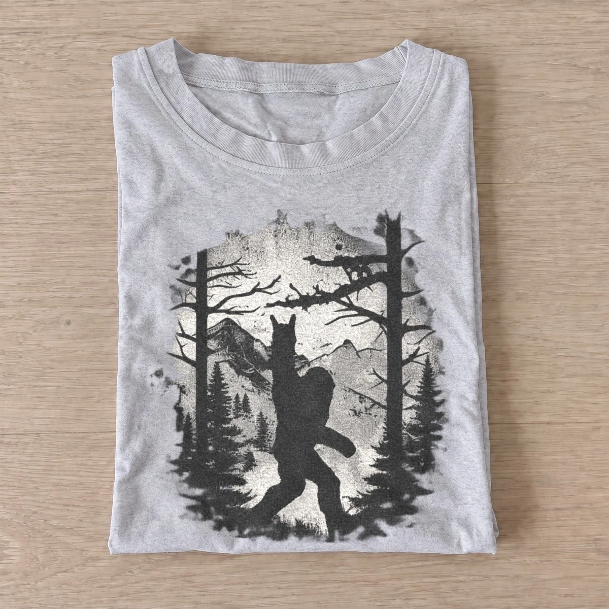 Forest bigfoot silhouette graphic t shirt gray20forest bigfoot.webp