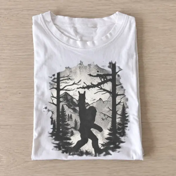 Forest bigfoot silhouette graphic t shirt white20forest bigfoot.webp