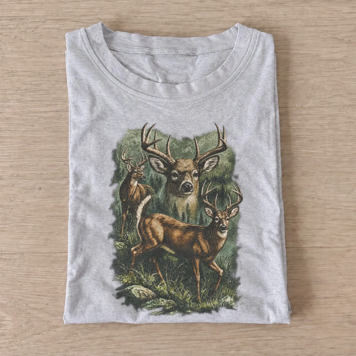 Forest deer graphic t shirt gray20forest deer.webp