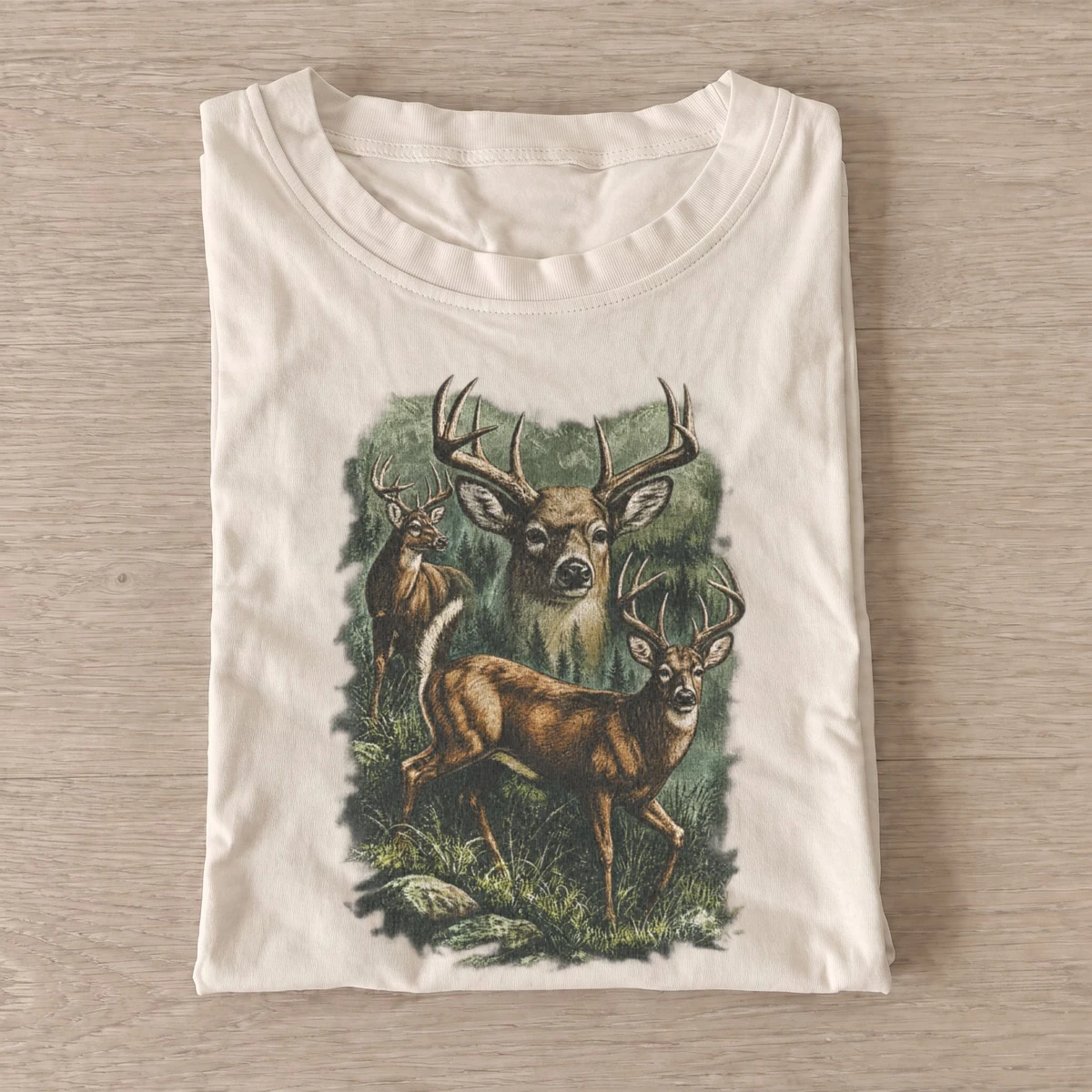 Forest deer graphic t shirt sand20forest deer.webp