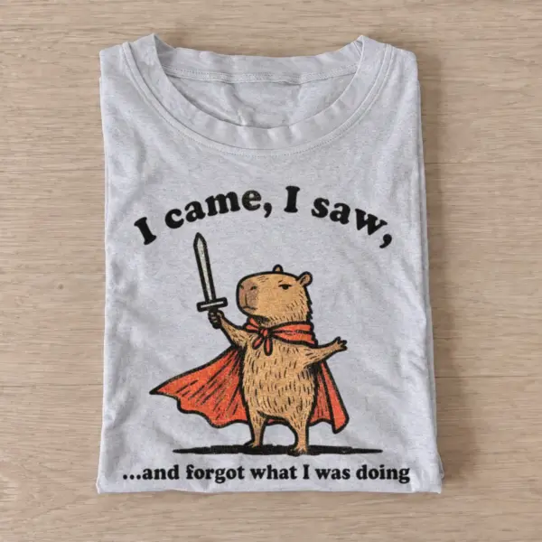 Forgetful capybara knight t shirt gray20forgetful capybara knight.webp