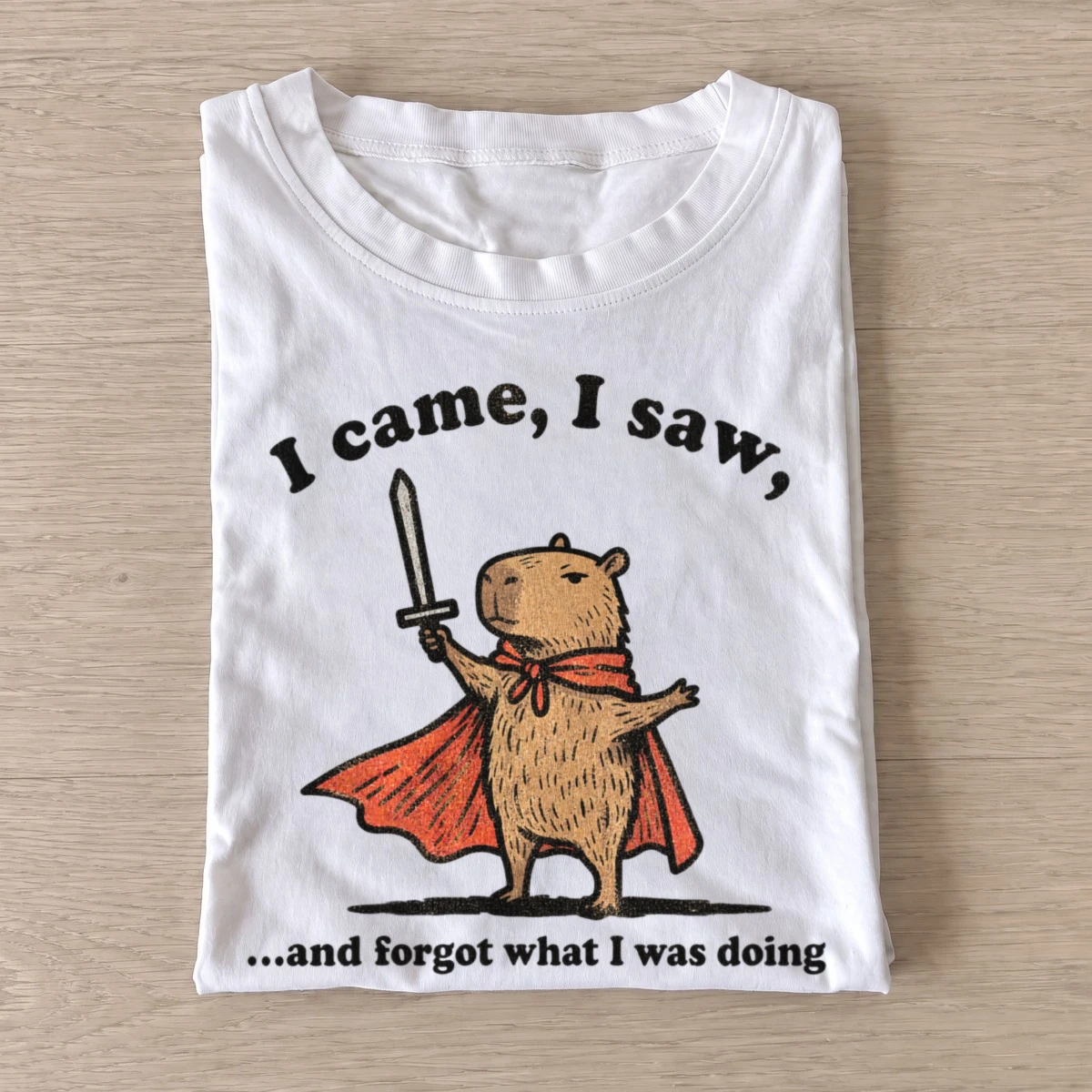 Forgetful capybara knight t shirt white20forgetful capybara knight.webp